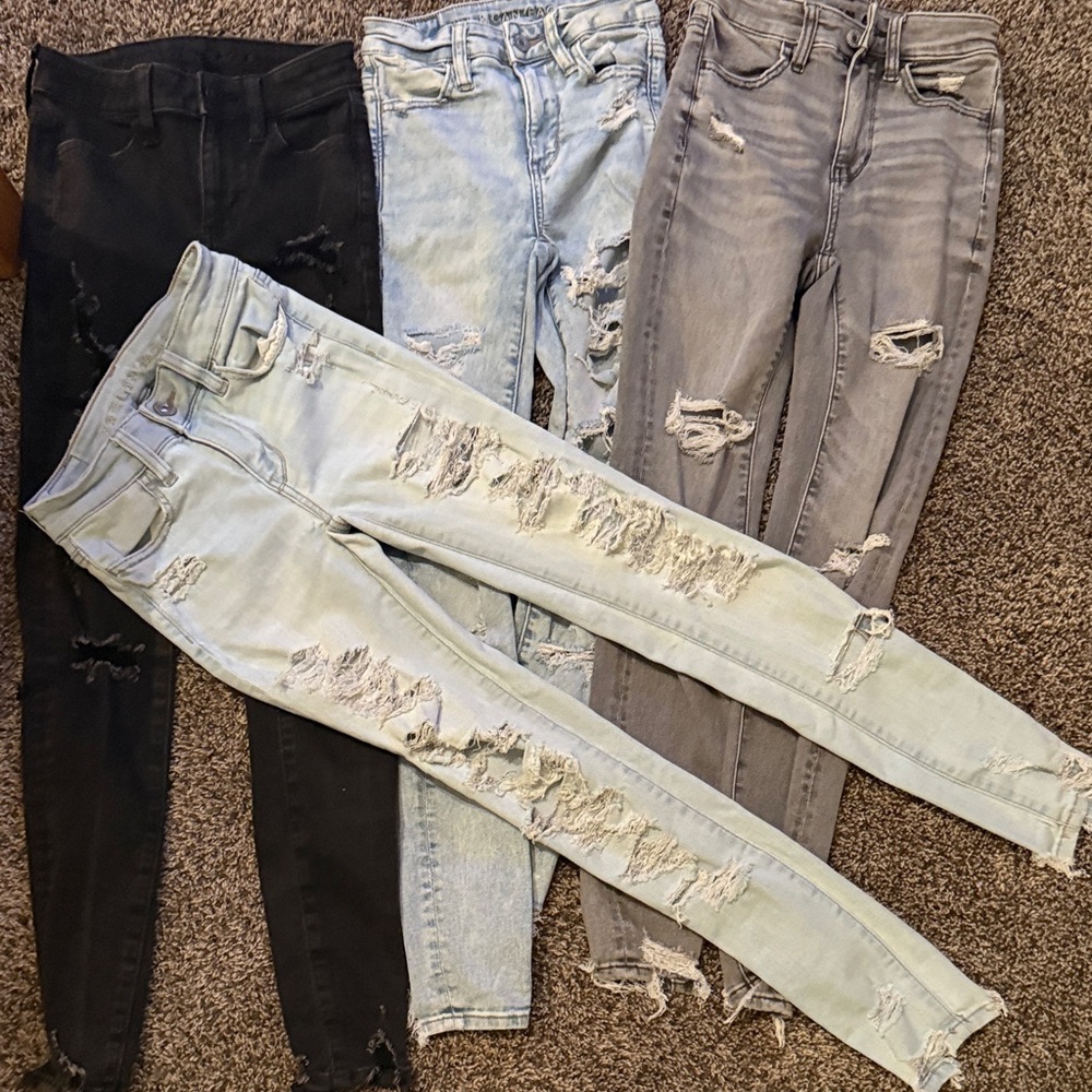 American Eagle Next Level Stretch - Black, Light Blue, Blue and Gray
